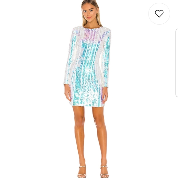Elliatt Iridescent long sleeve sequined dress - Picture 4 of 4
